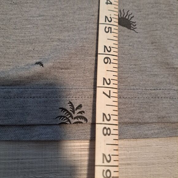 Travis Mathew Polo Shirt Mens Large Palm Tree Skeleton Embroidered Print Golf - Picture 9 of 11
